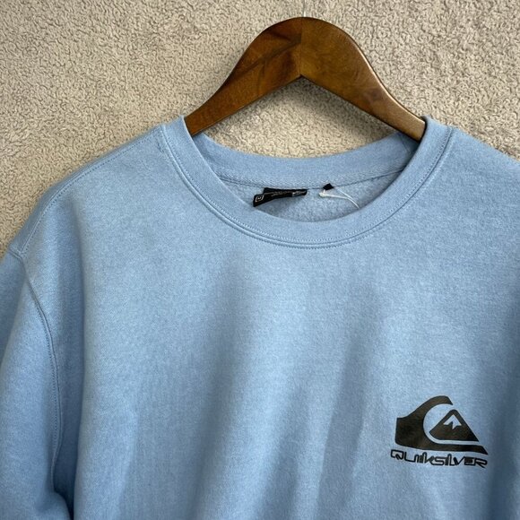NWOT Quiksilver Men's Size M Blue Crewneck Sweatshirt Cotton/Polyester - Picture 6 of 7